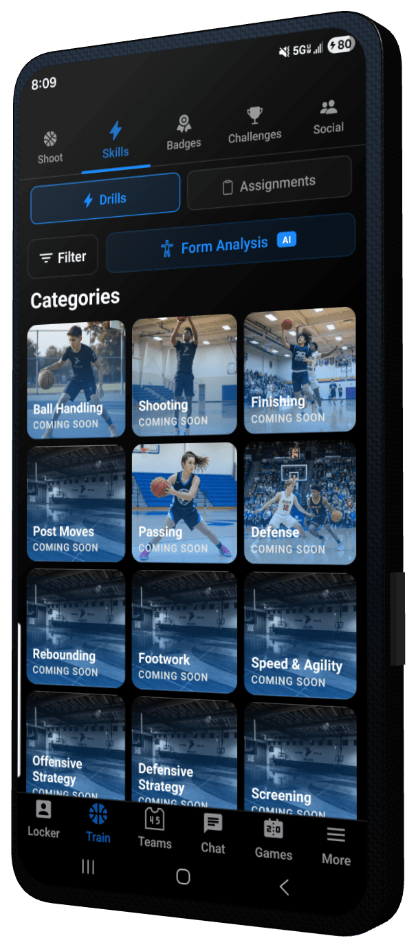 SPL45H 3D ELITE skills and drills on phone